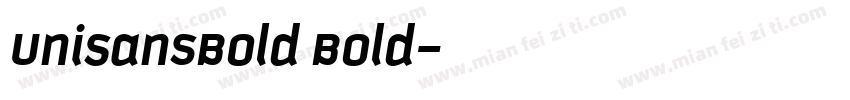 UniSansBold Bold字体转换